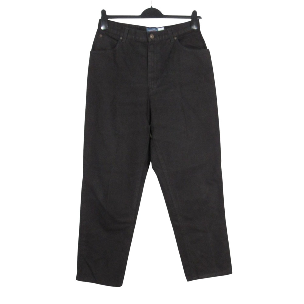VTG LIZWEAR Liz Claiborne CLASSIC FIT Tapered Leg BLACK DENIM JEANS Sz 14